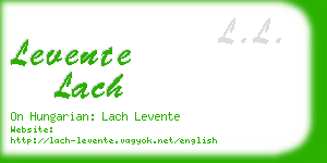 levente lach business card